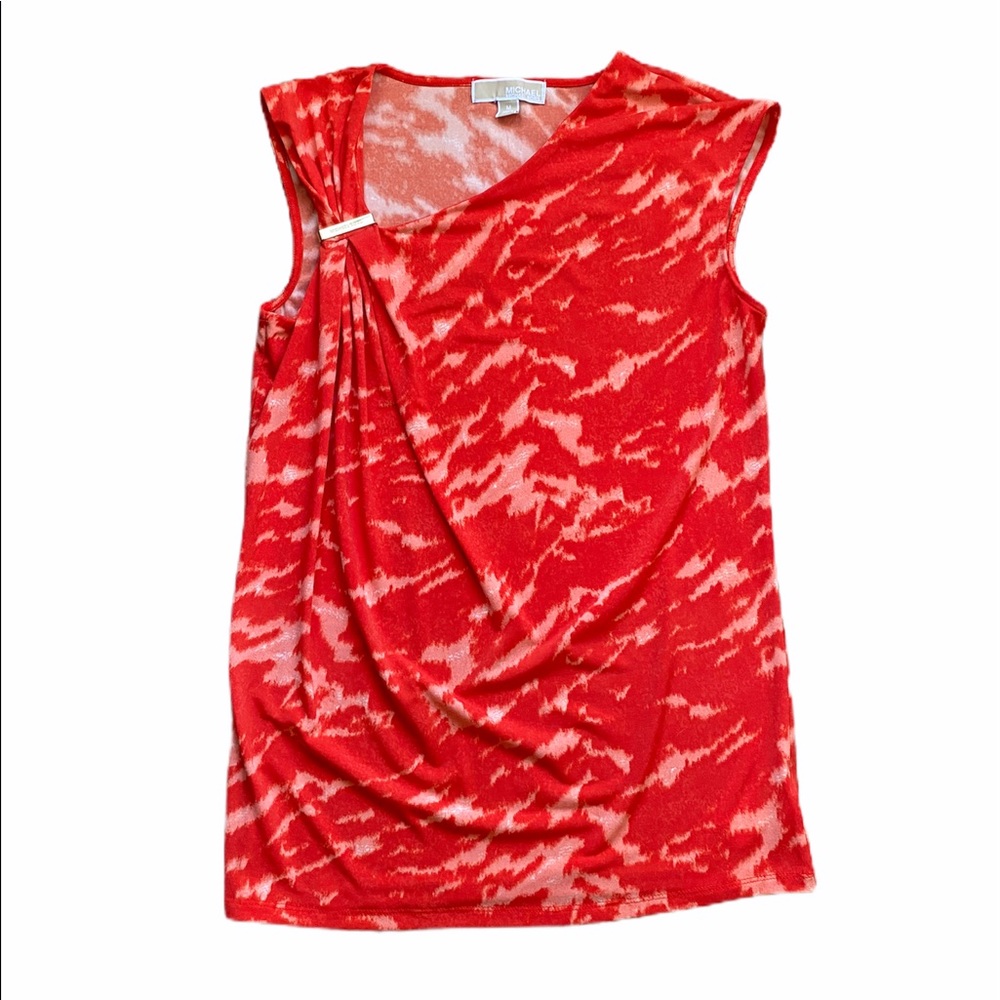 Michael Kors coral/red sleeveless Top size m